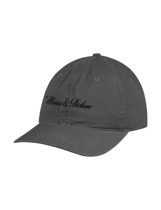 Garment Washed Unstructured Twill Charcoal Cap w/Morris & Dickson Logo