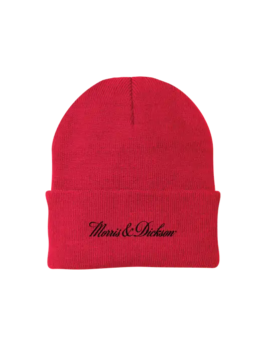 Red Knit Cap w/Morris & Dickson Logo