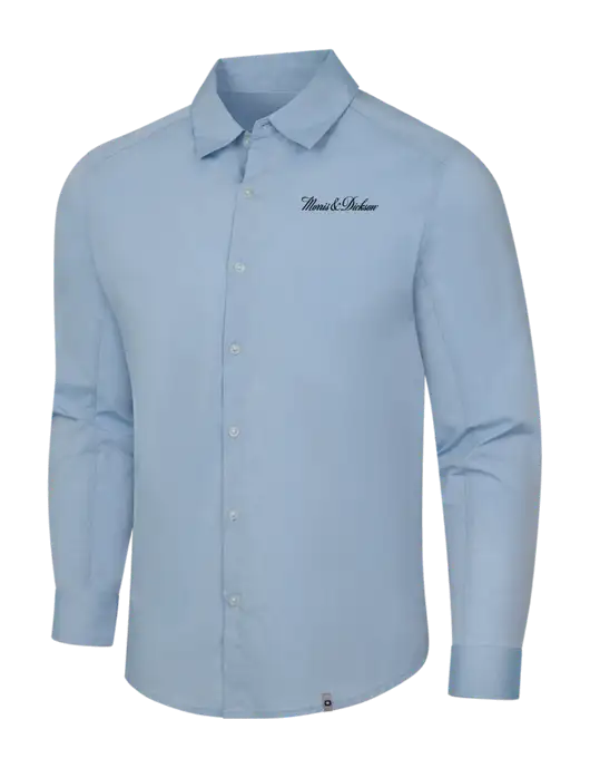 OGIO Light Blue Commuter Woven Shirt w/Morris & Dickson Logo