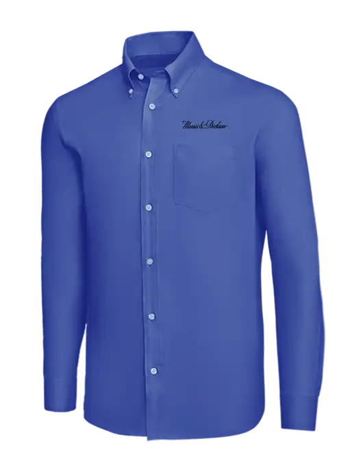 Brooks Brothers Dark Royal Wrinkle-Free Stretch Nailhead Shirt w/Morris & Dickson Logo