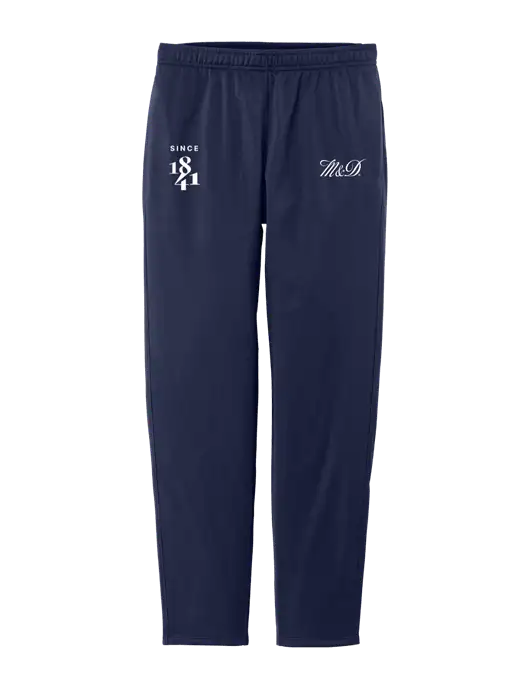 Womens Tricot Navy Track Jogger w/M&D Logo, Since 1841 Logo