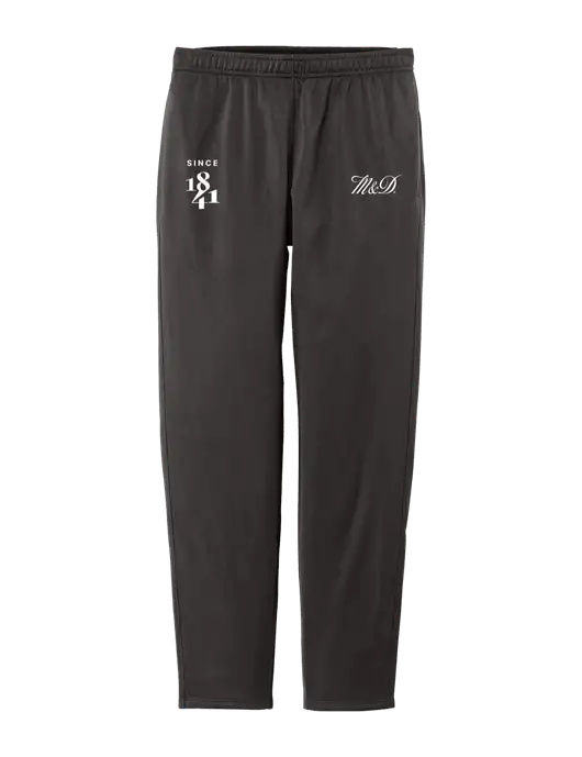 Womens Tricot Very Dark Grey Track Jogger w/M&D Logo, Since 1841 Logo