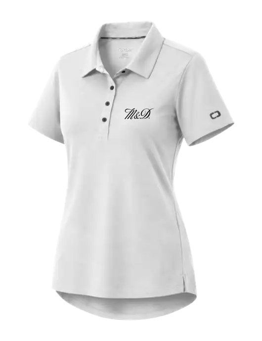OGIO Womens Envision White Polo w/M&D Logo