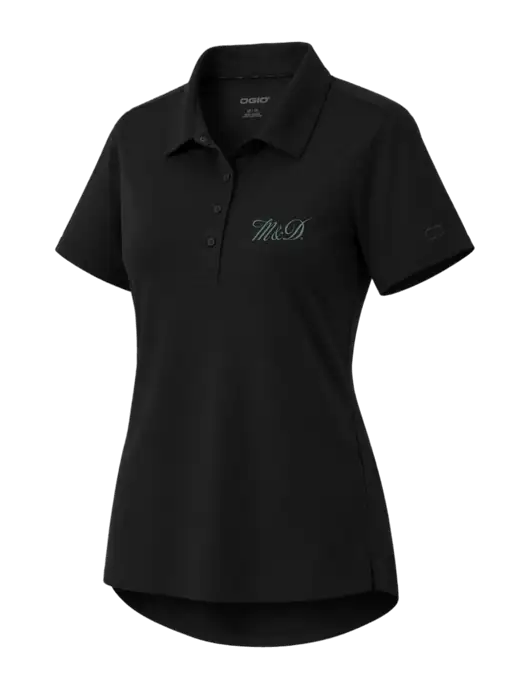 OGIO Womens Envision Black Polo w/M&D Logo