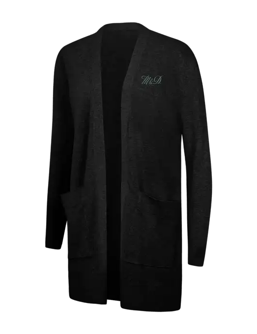 Mercer+Mettle Womens Black Open Front Cardigan Sweater w/M&D Logo