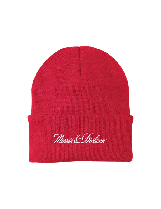 Red Knit Cap w/Morris & Dickson Logo