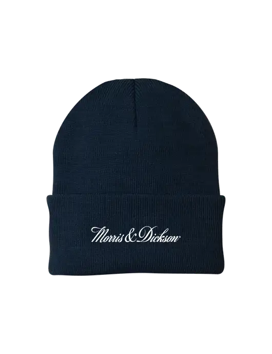 Navy Knit Cap w/Morris & Dickson Logo