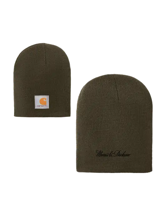 Carhartt Dark Olive Green Acrylic Knit Hat w/Morris & Dickson Logo