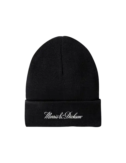 Recycled Black Beanie w/Morris & Dickson Logo