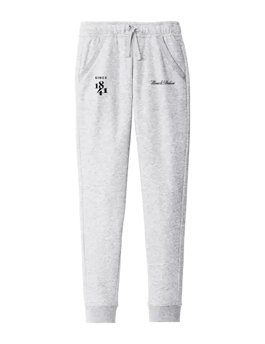 Modern Very Light Grey Heather Fleece Jogger w/Morris & Dickson Logo, Since 1841 Logo