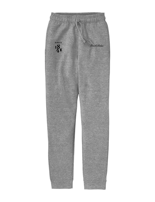 Core Fleece Light Grey Jogger w/Morris & Dickson Logo, Since 1841 Logo