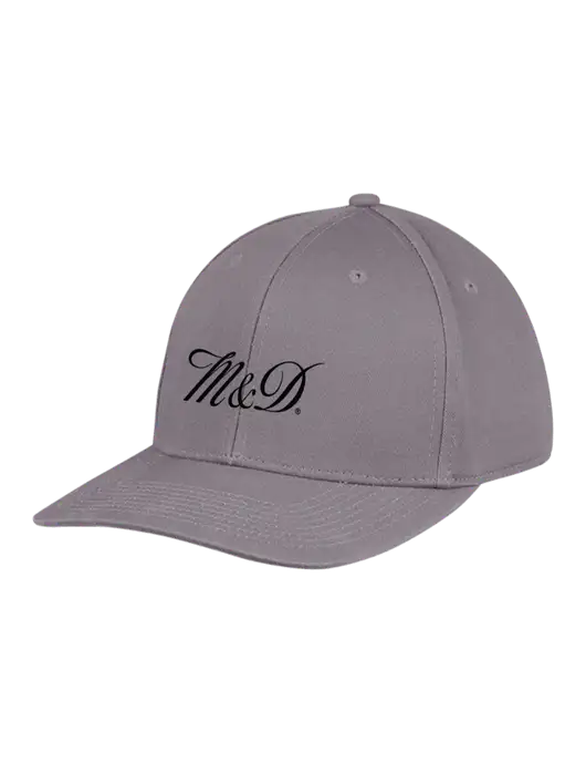 Premium Modern Structured Twill Charcoal Snapback Cap w/M&D Logo