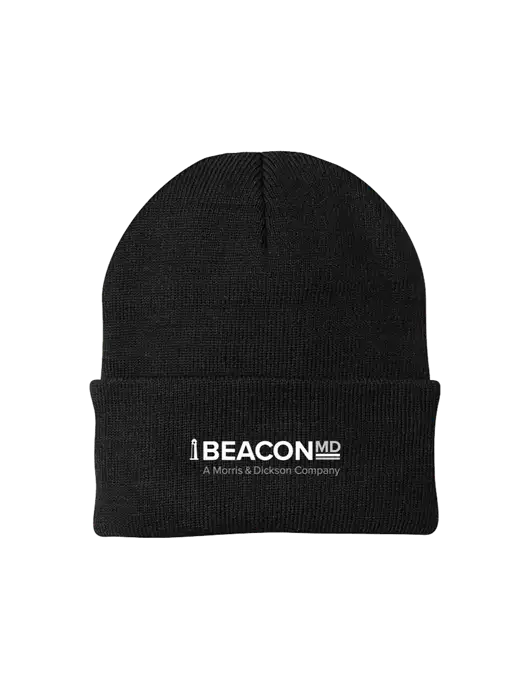 Black Knit Cap w/BeaconMD Logo