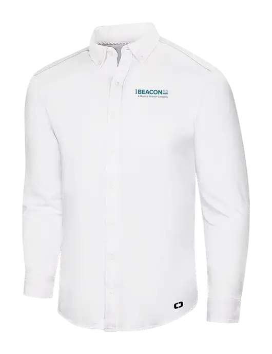 OGIO Bright White Modern Code Stretch Button-Up Shirt w/BeaconMD Logo