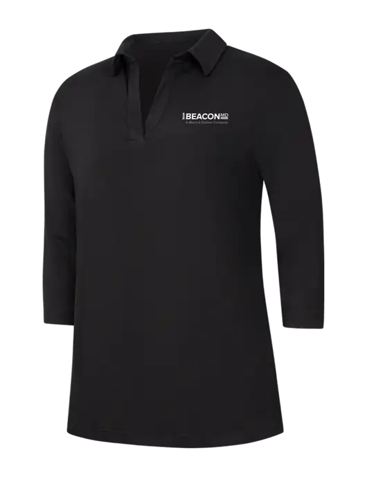 Womens Black Luxe Knit Tunic w/BeaconMD Logo