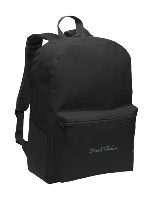Casual Black Lightweight Laptop Backpack w/Morris & Dickson Logo