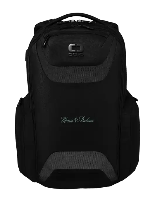 OGIO Black Charcoal Connected Pack w/Morris & Dickson Logo