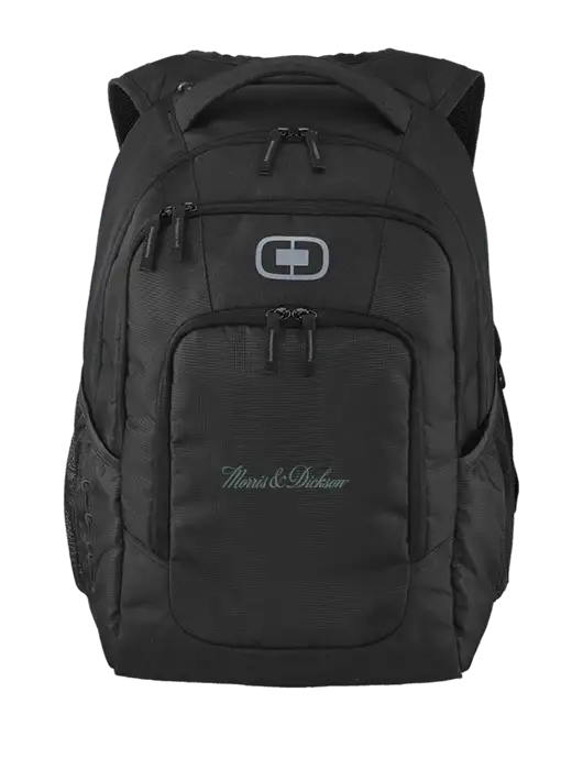 OGIO Black Logan Laptop Backpack
 w/Morris & Dickson Logo