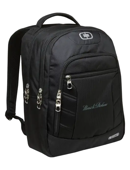 OGIO Black/Silver Colton Laptop Backpack
 w/Morris & Dickson Logo