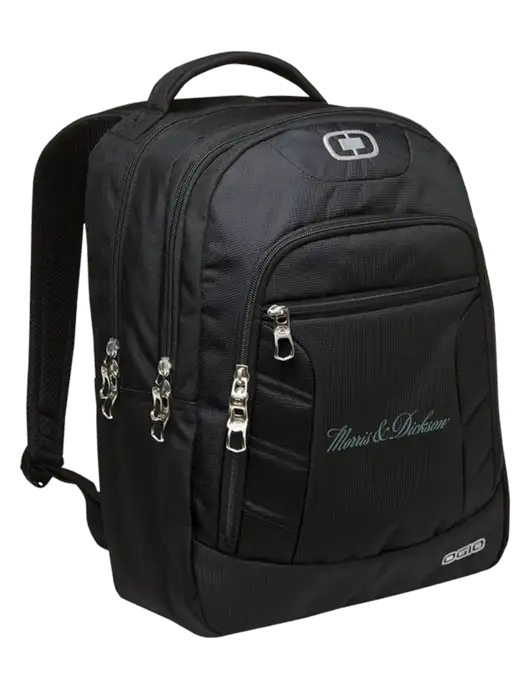 OGIO Black/Silver Colton Laptop Backpack
 w/Morris & Dickson Logo