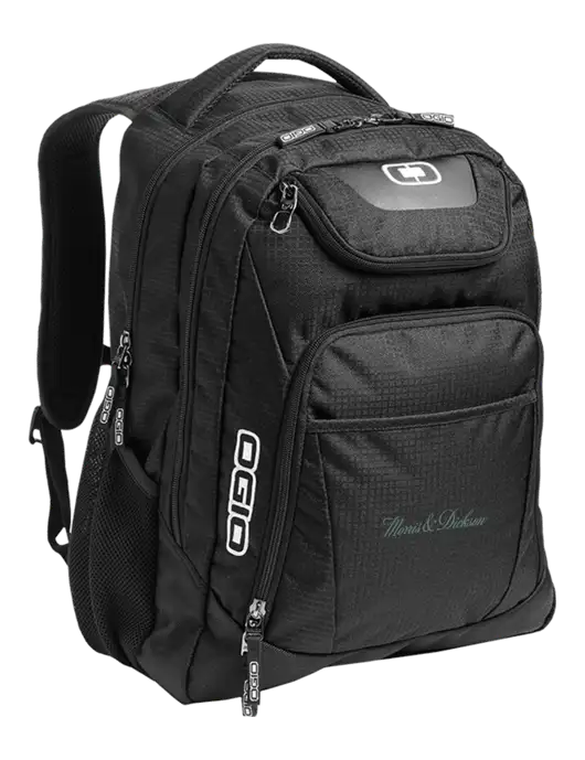 OGIO Black/Silver Excelsior Laptop Backpack w/Morris & Dickson Logo