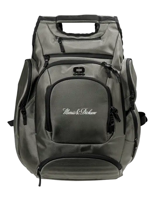 OGIO Medium Grey Metro Ballistic Laptop Backpack w/Morris & Dickson Logo
