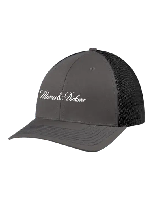Richardson Adjustable Snapback Original 112 Trucker Cap Dark Grey w/Black Mesh w/Morris & Dickson Logo