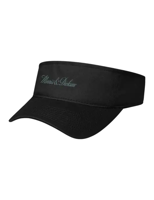 Black Cap Visor w/Morris & Dickson Logo