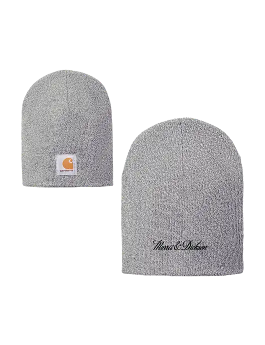 Carhartt Light Grey Heather Acrylic Knit Hat w/Morris & Dickson Logo