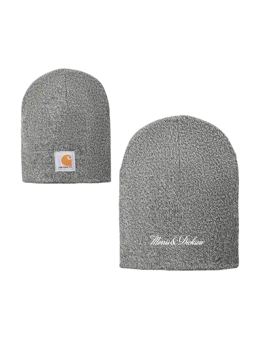 Carhartt Medium Grey Heather Acrylic Knit Hat w/Morris & Dickson Logo