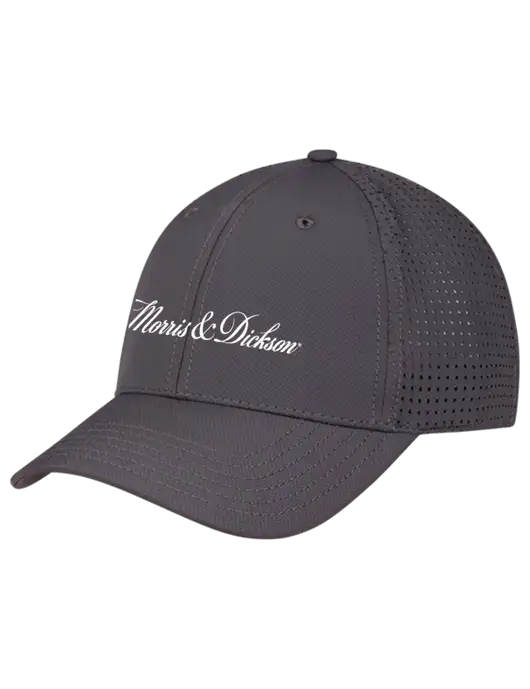 Charcoal Performance Stretchable Cap Hook & Loop w/Morris & Dickson Logo