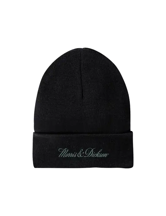 Recycled Black Beanie w/Morris & Dickson Logo