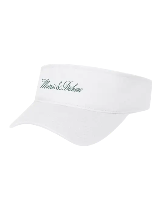 White Cap Visor w/Morris & Dickson Logo