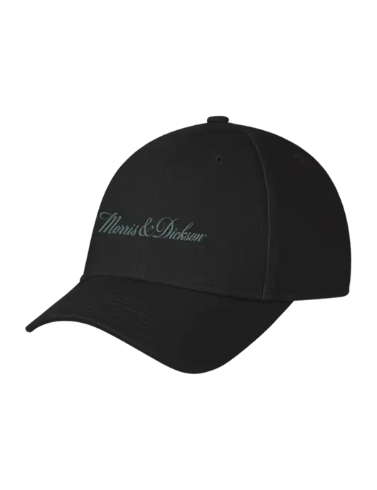 Black Structured Cap Hook & Loop w/Morris & Dickson Logo