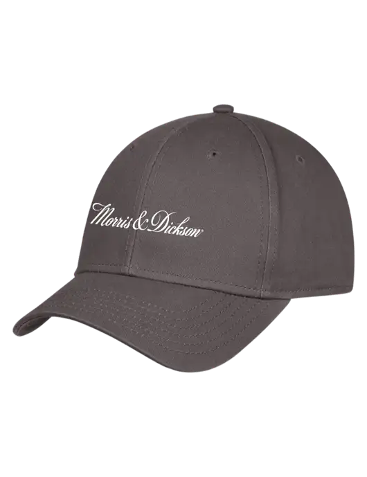 Charcoal Structured Cap Hook & Loop w/Morris & Dickson Logo