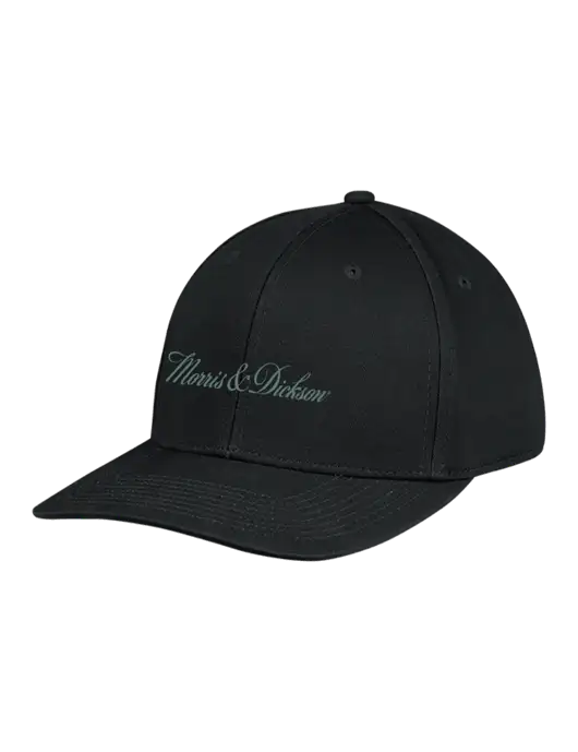 Premium Modern Structured Twill Black Snapback Cap w/Morris & Dickson Logo