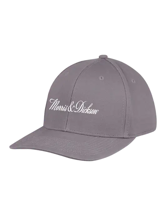Premium Modern Structured Twill Charcoal Snapback Cap w/Morris & Dickson Logo