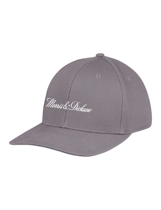 Premium Modern Structured Twill Charcoal Snapback Cap w/Morris & Dickson Logo