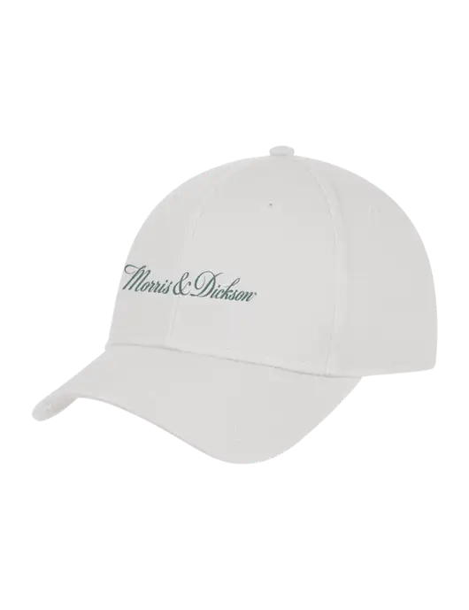 White Structured Cap Hook & Loop w/Morris & Dickson Logo