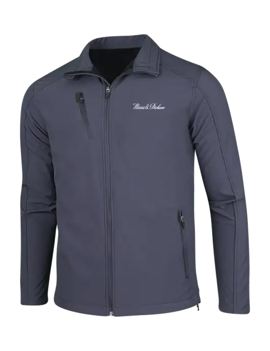 Dark Grey Welded Softshell Jacket w/Morris & Dickson Logo