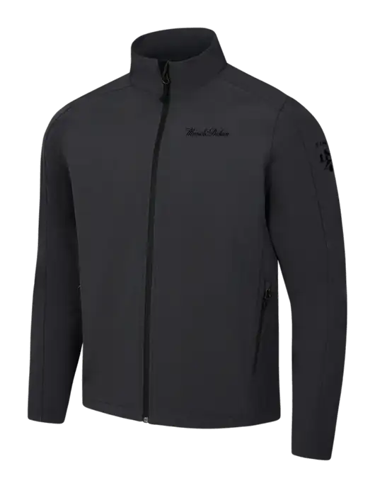 Black Charcoal Heather Core Soft Shell Jacket w/Morris & Dickson Logo, Since 1841 Logo
