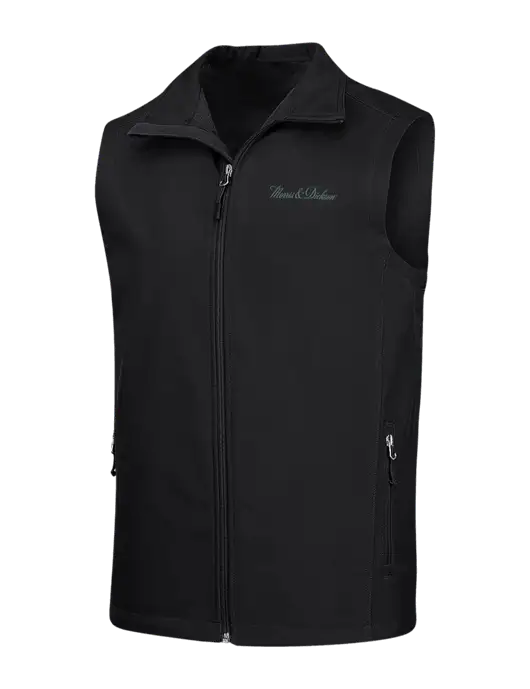 Black Core Soft Shell Vest w/Morris & Dickson Logo