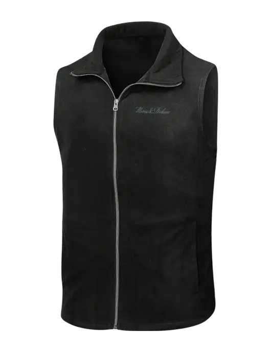 Black Microfleece Vest w/Morris & Dickson Logo