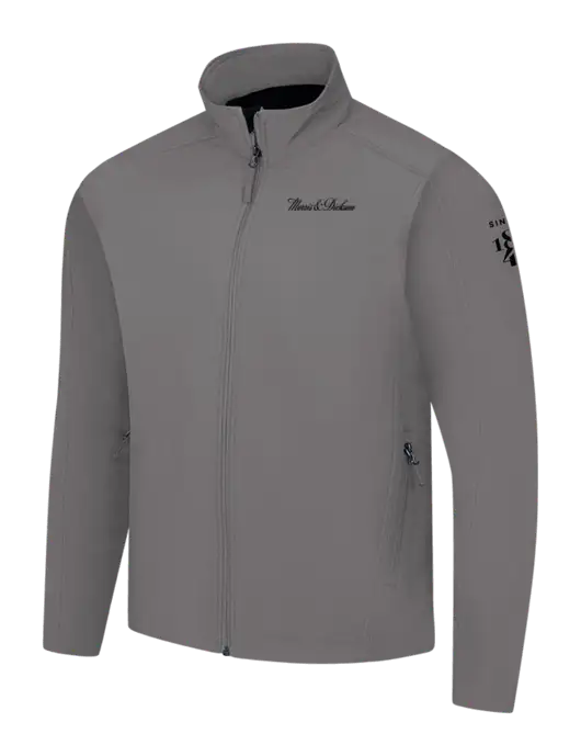 Medium Grey Core Soft Shell Jacket w/Morris & Dickson Logo, Since 1841 Logo