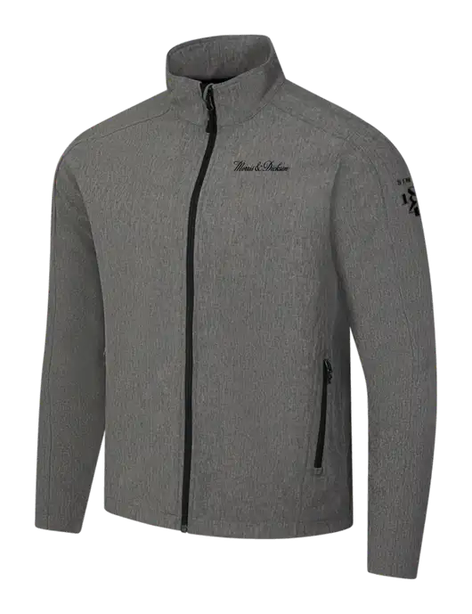 Medium Grey Heather Core Soft Shell Jacket w/Morris & Dickson Logo, Since 1841 Logo