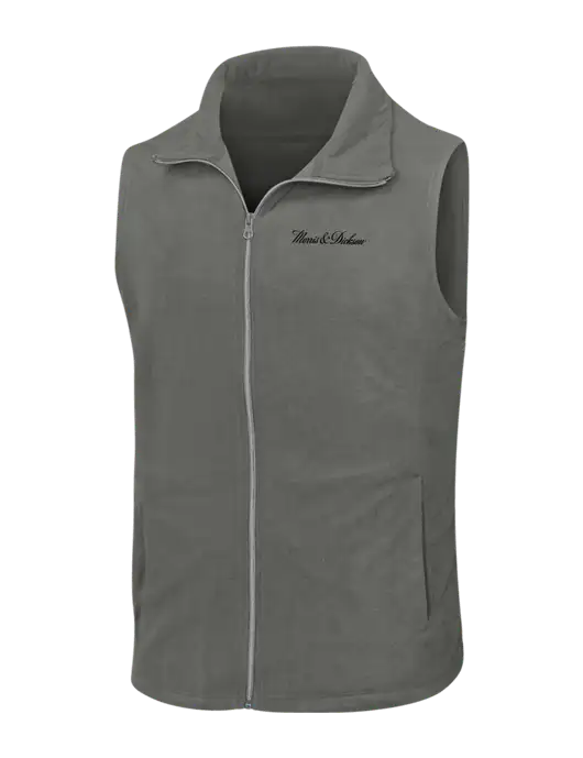 Medium Grey Microfleece Vest w/Morris & Dickson Logo