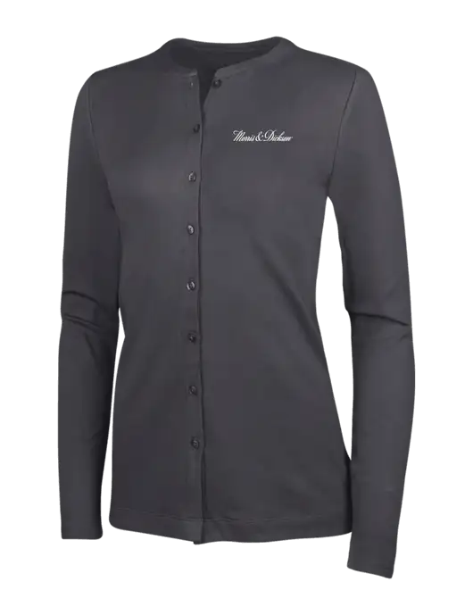 Grey Smoke Womens Concept Stretch Button-Front Cardigan Sweater w/Morris & Dickson Logo