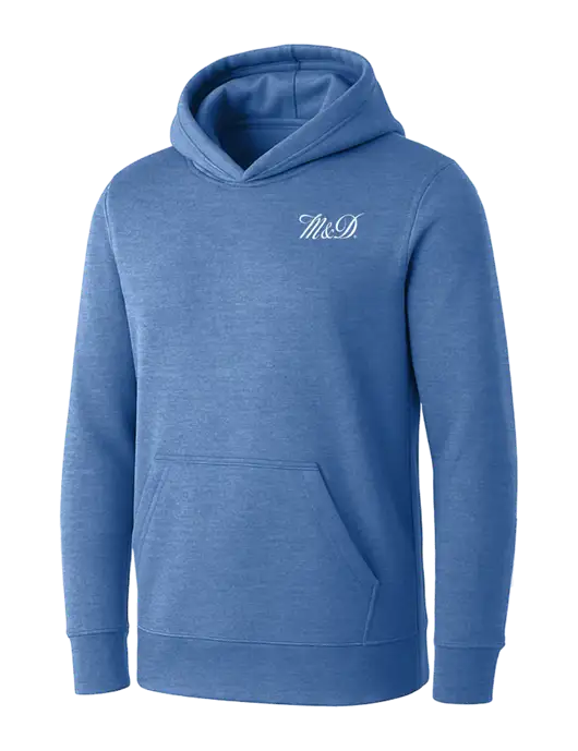 Womens Royal Heather Core Fleece Pullover Hooded Sweatshirt w/M&D Logo