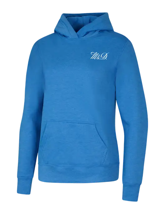 Womens Royal Heather Core Fleece Pullover Hooded Sweatshirt w/M&D Logo
