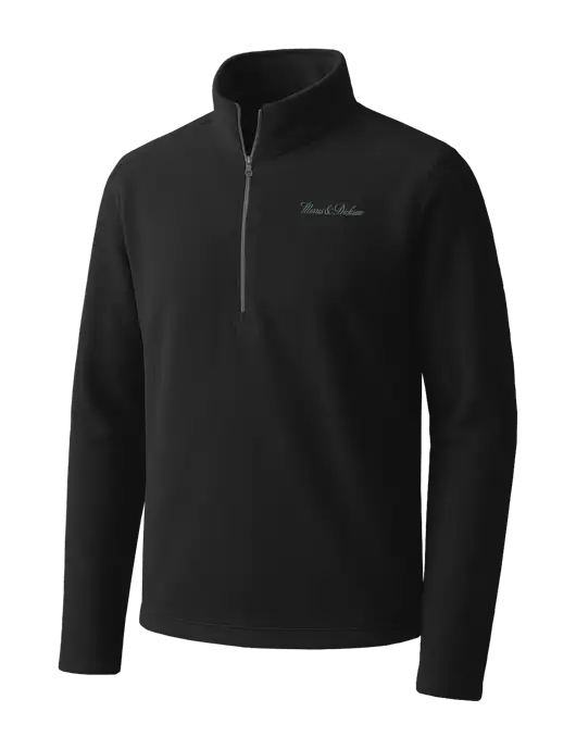 Black Microfleece 1/2 Zip Pullover w/Morris & Dickson Logo